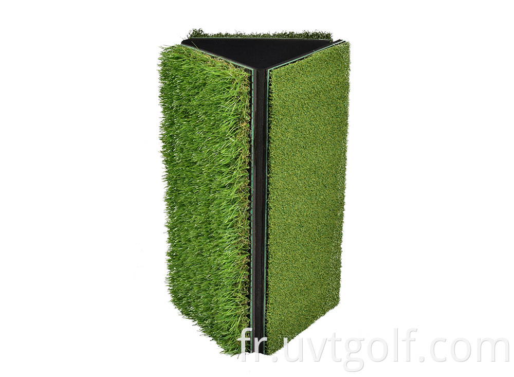 Mini portable Tri-Turf Golf frappant Entraînement à conduisant des aides d'entraînement de broyage 3 en 1 tapis de gazon pliable